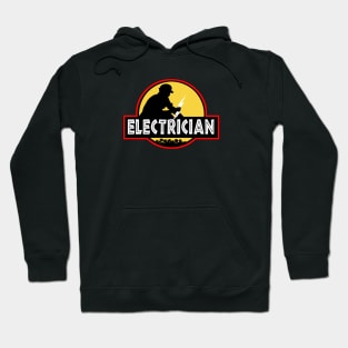 Electrician Jurassic Park Logo Parody Hoodie